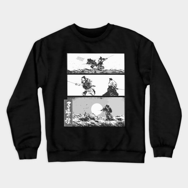 lone wolf and cub Crewneck Sweatshirt by Sparkledoom